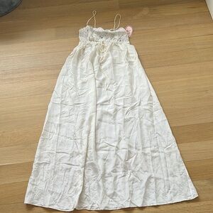 Vintage white Donna Richard nightgown with floral sheer petals